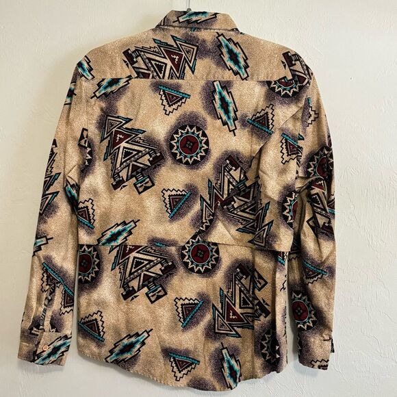 Vintage Wrangler Aztec Pattern Pearlsnap - Picture 3 of 5